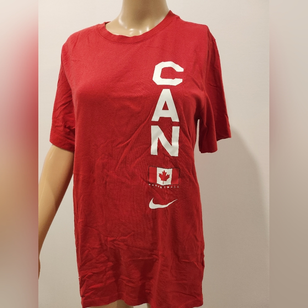 Red Nike Canada Basketball dri-fit t-shirt.
